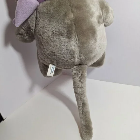 Disney Bianca Plush Mouse Purple Bow 16" Vintage 80s Made in Korea - Picture 14 of 16